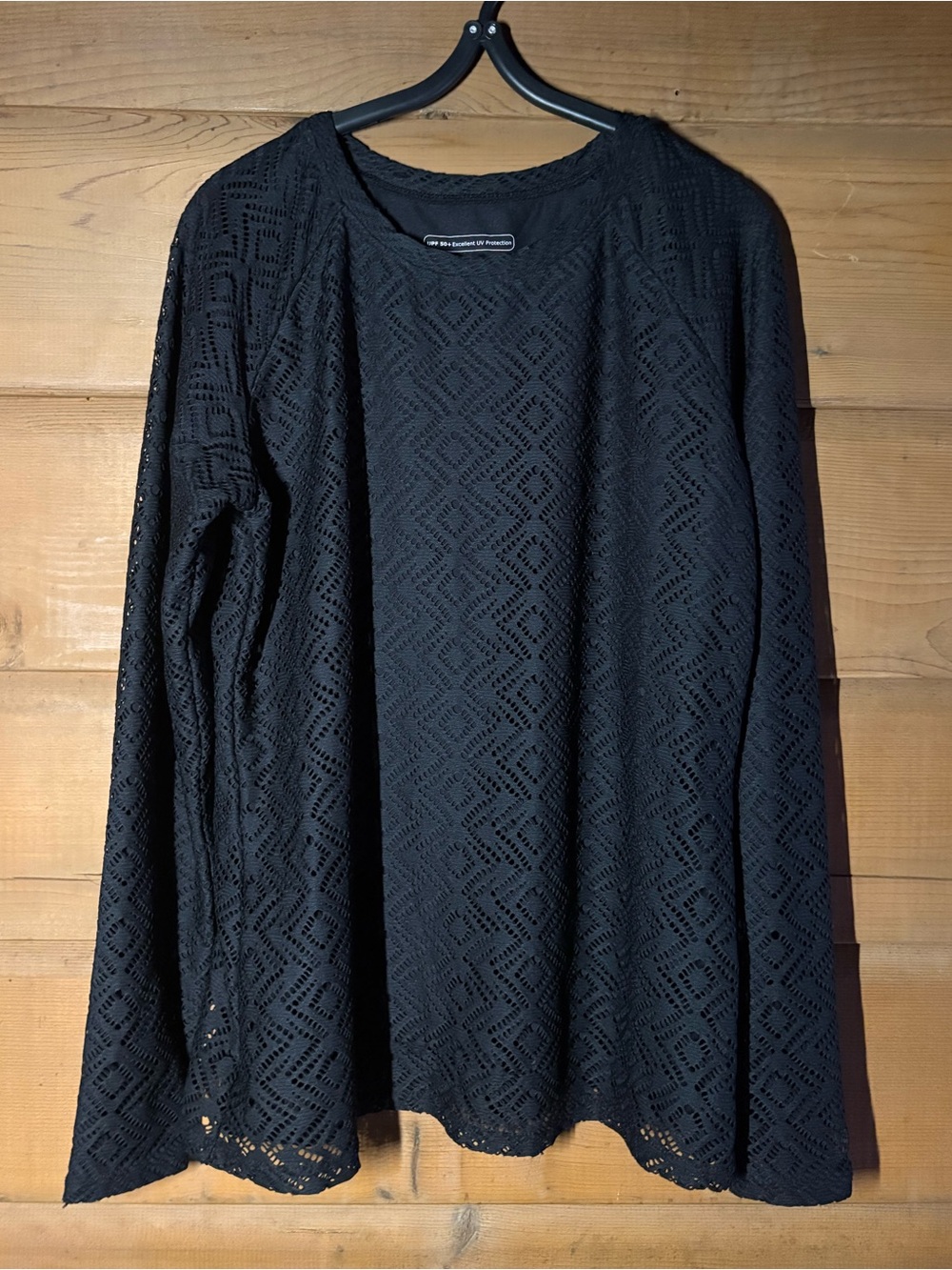Coolibar UPF Long Sleeve Shirt- Size Small- Black Diamond Lace Shirt - Picture 1 of 11